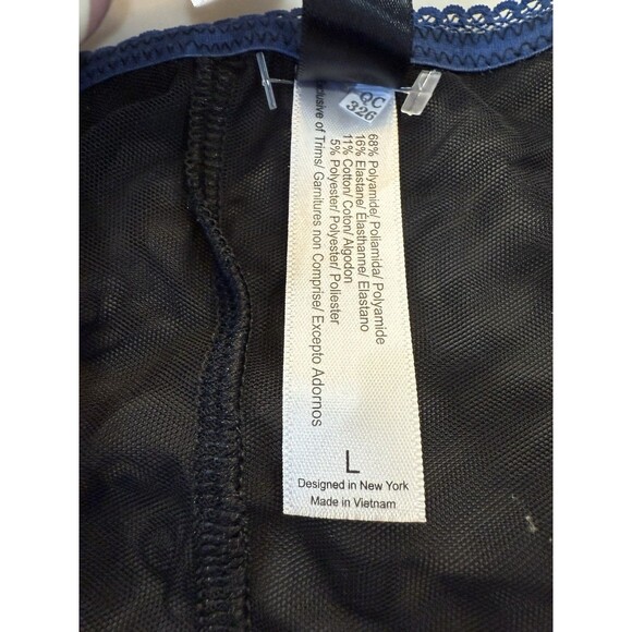 Adore Me Pacchi Contour Demi Bra 38C & Cheeky Bottoms Large Set Black/Navy NEW - Picture 13 of 15